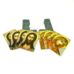 8 vnt. atviručių su ikonų atvaizdais ir 8 vnt. vokų komplektas 1,5×10,5×15 cm