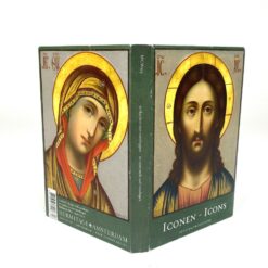 8 vnt. atviručių su ikonų atvaizdais ir 8 vnt. vokų komplektas 1,5×10,5×15 cm