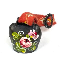 Vintažinis suvenyrinis šveicariškas karvės varpelis 2,5x4x12 cm