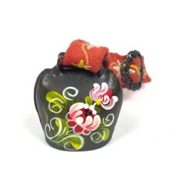 Vintažinis suvenyrinis šveicariškas karvės varpelis 2,5x4x12 cm