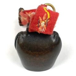 Vintažinis suvenyrinis šveicariškas karvės varpelis 2,5x4x12 cm