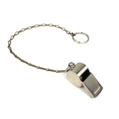 Metalinis švilpukas su žalvarine grandinėle 5x2x2,5 cm