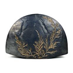 Keramikinė Ruscha Keramik rudos spalvos vaza su augalų motyvais 11x33x23,5 cm