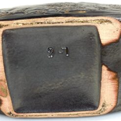 Keramikinė Ruscha Keramik rudos spalvos vaza su augalų motyvais 11x33x23,5 cm