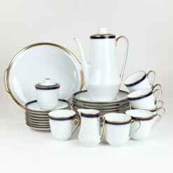 Porcelianinis Hutschenreuther "Echt Kobalt" pusryčių servizas 8-iems asmenims