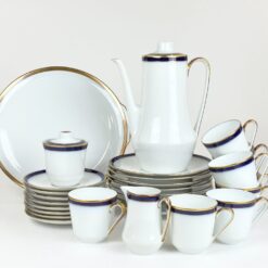 Porcelianinis Hutschenreuther “Echt Kobalt” pusryčių servizas 8-iems asmenims