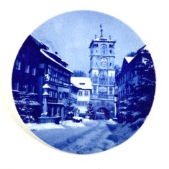 Kolekcinė porcelianinė Burg Lindau lėkštė “Wangen im Allgäu” 20,5×20,5×2 cm