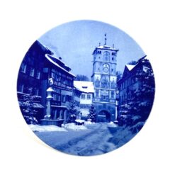 Kolekcinė porcelianinė Burg Lindau lėkštė “Wangen im Allgäu” 20,5×20,5×2 cm