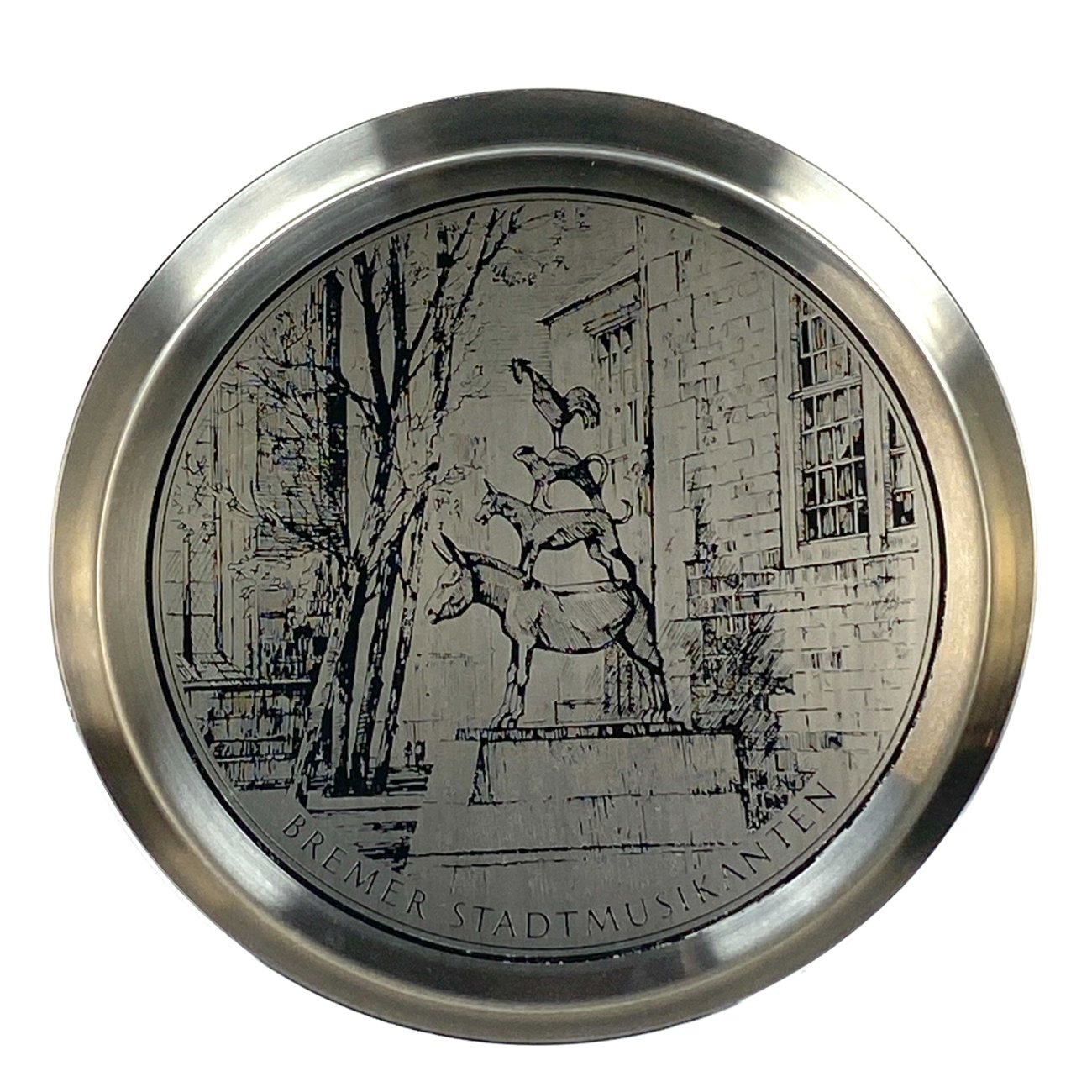 HN1981-lekstes-ir-serviravimo-padeklai-0 Metalinė lėkštė “Bremer Stadtmusikanten” 22x22x1,5 cm