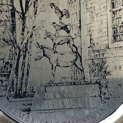 Metalinė lėkštė “Bremer Stadtmusikanten” 22x22x1,5 cm