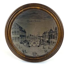 Original Grasoli apvalus metalinis paveiksliukas su Brėmeno atvaizdu 2x22x22 cm