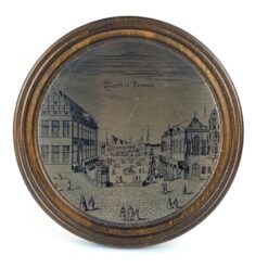 Original Grasoli apvalus metalinis paveiksliukas su Brėmeno atvaizdu 2x22x22 cm