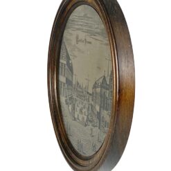 Original Grasoli apvalus metalinis paveiksliukas su Brėmeno atvaizdu 2x22x22 cm