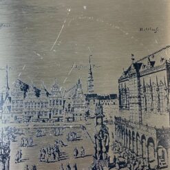 Original Grasoli apvalus metalinis paveiksliukas su Brėmeno atvaizdu 2x22x22 cm