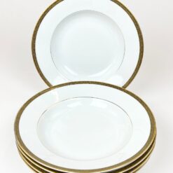 Porcelianiniai “Felda Porzellan” sriubos dubenys 5 vnt. kompl. 25x25x4,5 cm