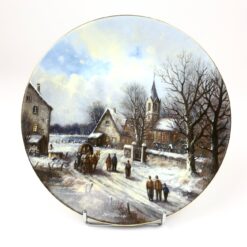 Porcelianinė dekoratyvinė Tirschenreuth lėkštė “Das Dorf am See” Nr. 8494 C 2,5x21x21 cm