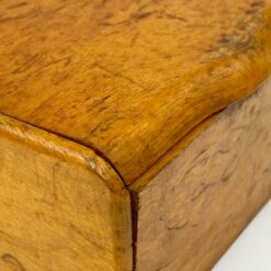 Art Deco riešutmedžio lukšto dėžutė 9x9x4,5 cm