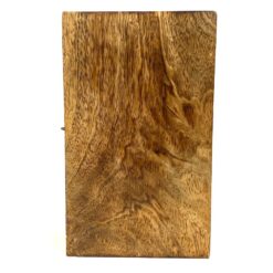 Medinė dėžutė augalų motyvais drožinėtu dangteliu 13×19,5×7,5 cm