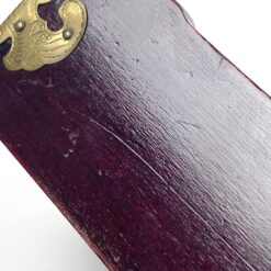 Kiniška medinė dėžutė su žalvario ir akmens dekoracijomis 9x12x5,5 cm