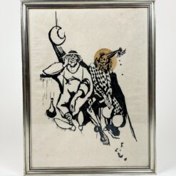 Grafikos darbas, tir. 17/25, mediniame rėme su stiklu 2x32x42 cm