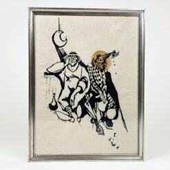 Grafikos darbas, tir. 17/25, mediniame rėme su stiklu 2x32x42 cm