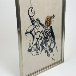 Grafikos darbas, tir. 17/25, mediniame rėme su stiklu 2x32x42 cm