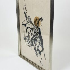 Grafikos darbas, tir. 17/25, mediniame rėme su stiklu 2x32x42 cm