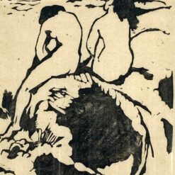 Grafikos darbas mediniame rėme su stiklu 2,5x33x43 cm