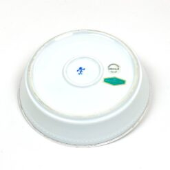 Porcelianinis Fürstenberg Porcelain dubenėlis su sidabruoto metalo apvadu 19x19x4 cm