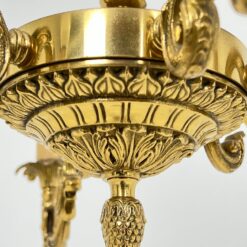 Pakabinamas žalvarinis šešių šakų sietynas 62x62x80 cm