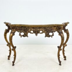 Barokinio stiliaus konsolė veidrodiniu stalviršiumi 47,5x139x83 cm