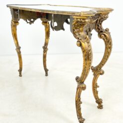 Barokinio stiliaus konsolė veidrodiniu stalviršiumi 47,5x139x83 cm