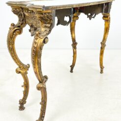 Barokinio stiliaus konsolė veidrodiniu stalviršiumi 47,5x139x83 cm