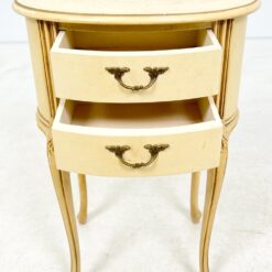 Provanso stiliaus medinė dviejų stalčių spintelė 31x42x59,5 cm