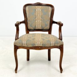 Riešutmedžio krėslas su gobelenu 59x61x87 cm, 44 cm