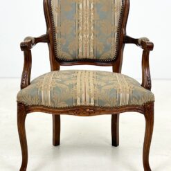 Riešutmedžio krėslas su gobelenu 59x61x87 cm, 44 cm