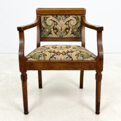Ąžuolinio rėmo krėslas su austu gobelenu 55x62x78 cm, 46 cm