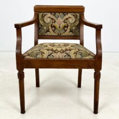 Ąžuolinio rėmo krėslas su austu gobelenu 55x62x78 cm, 46 cm