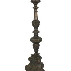 Bronzinė barokinio stiliaus žvakidė 18x19x66 cm