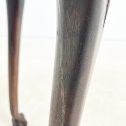 Chippendale stiliaus staliukas su ratano ir stiklo stalviršiumi 76x76x65 cm