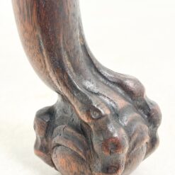 Chippendale stiliaus staliukas su ratano ir stiklo stalviršiumi 76x76x65 cm