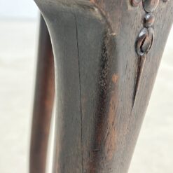 Chippendale stiliaus staliukas su ratano ir stiklo stalviršiumi 76x76x65 cm