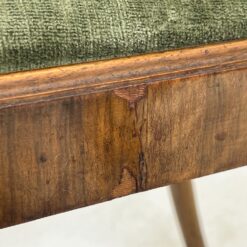 Chippendale stiliaus riešutmedžio kėdės su veliūru 6 vnt. kompl. 54x53x99 cm, 47 cm