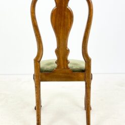 Chippendale stiliaus riešutmedžio kėdės su veliūru 6 vnt. kompl. 54x53x99 cm, 47 cm