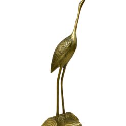 Žalvarinė gervės statula 12x13x37 cm