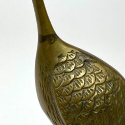 Žalvarinė gervės statula 12x13x37 cm