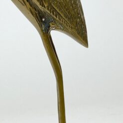 Žalvarinė gervės statula 12x13x37 cm