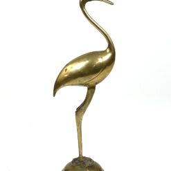 Žalvarinė gervės statula 11x8x31 cm