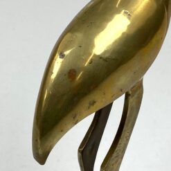 Žalvarinė gervės statula 11x8x31 cm