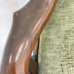 Chippendale stiliaus riešutmedžio krėslai su veliūru 2 vnt. kompl. 59x61x100 cm, 48 cm